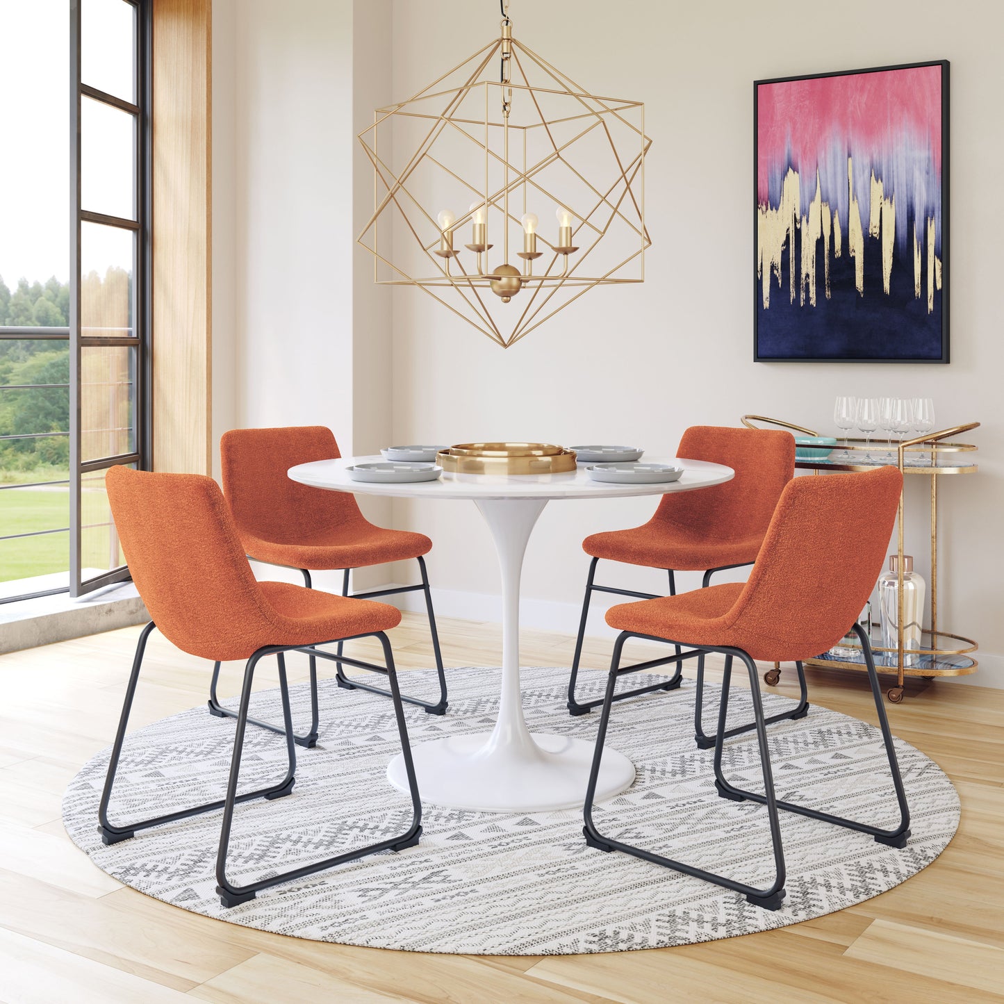 Smart Dining Chair (Set of 2) Burnt Orange