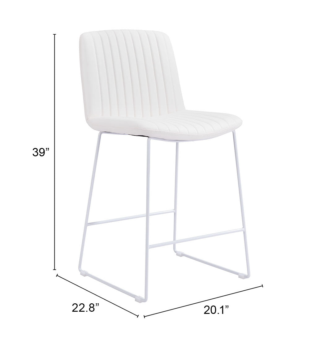 Mode Counter Stool (Set of 2) White