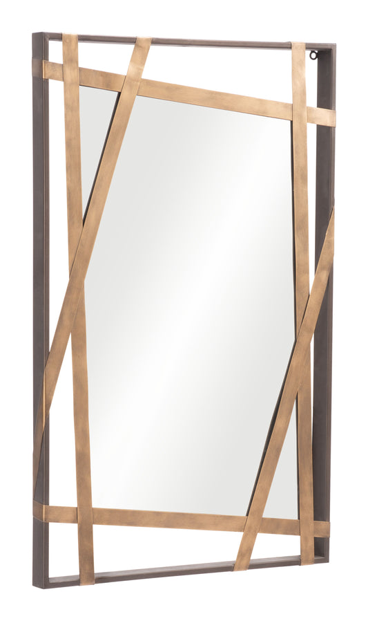 Tolix Mirror Antique Gold & Black