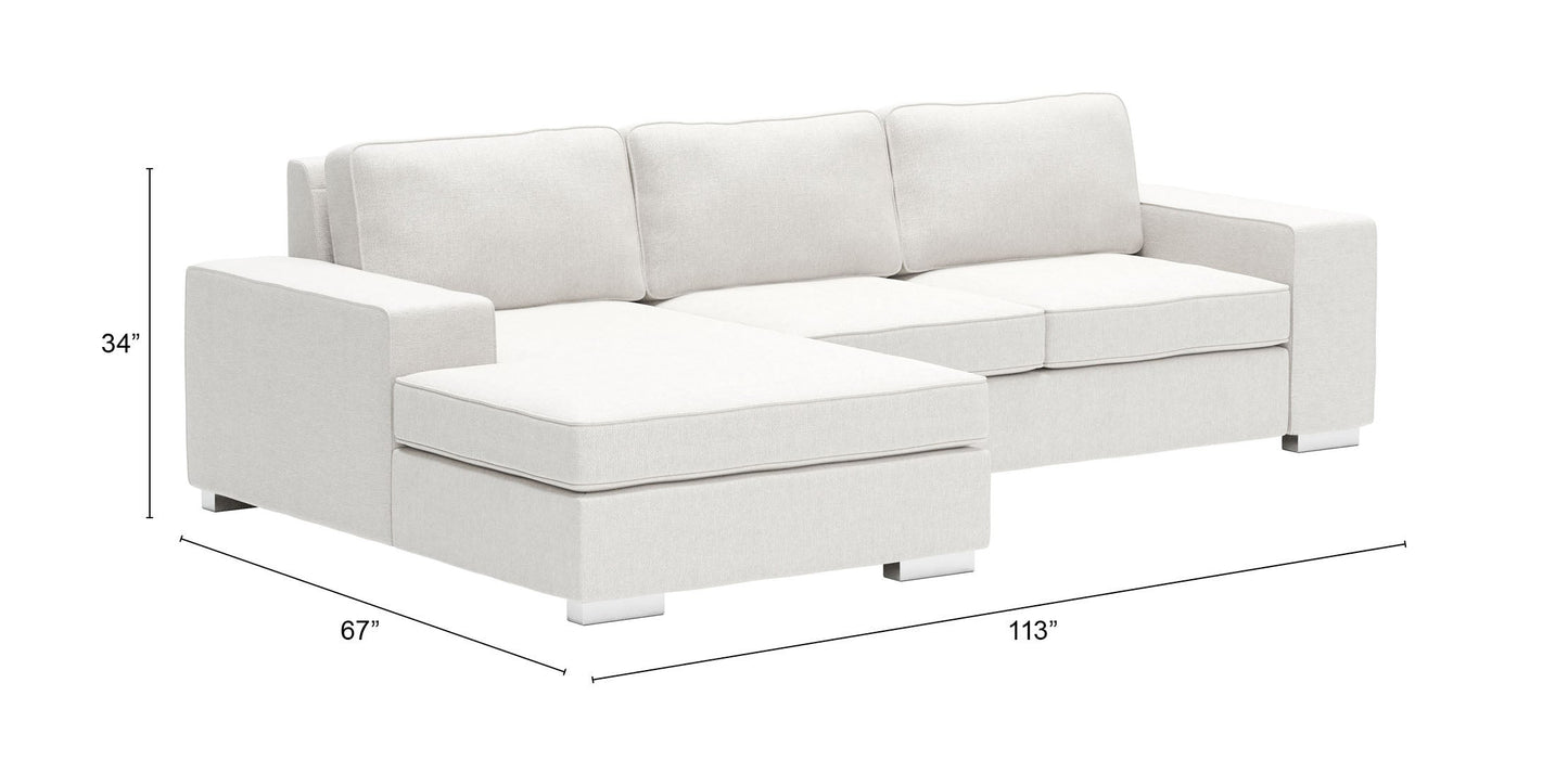 Brickell Sectional White